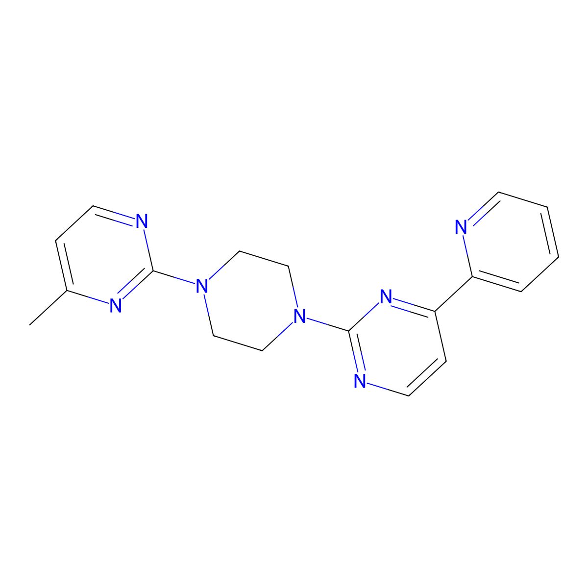 2-[4-(4-Methylpyrimidin-2-yl)piperazin-1-yl]-4-(pyridin-2-yl)pyrimidine molecular structure, CAS 2742047-71-6