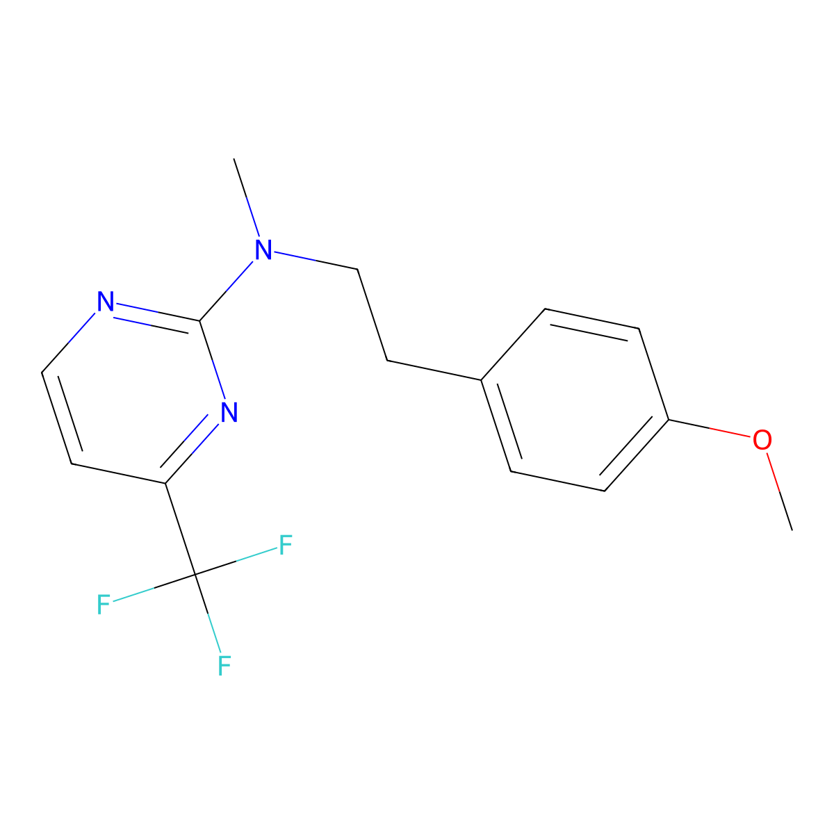 N-[2-(4-methoxyphenyl)ethyl]-N-methyl-4-(trifluoromethyl)pyrimidin-2-amine molecular structure, CAS 2742048-15-1
