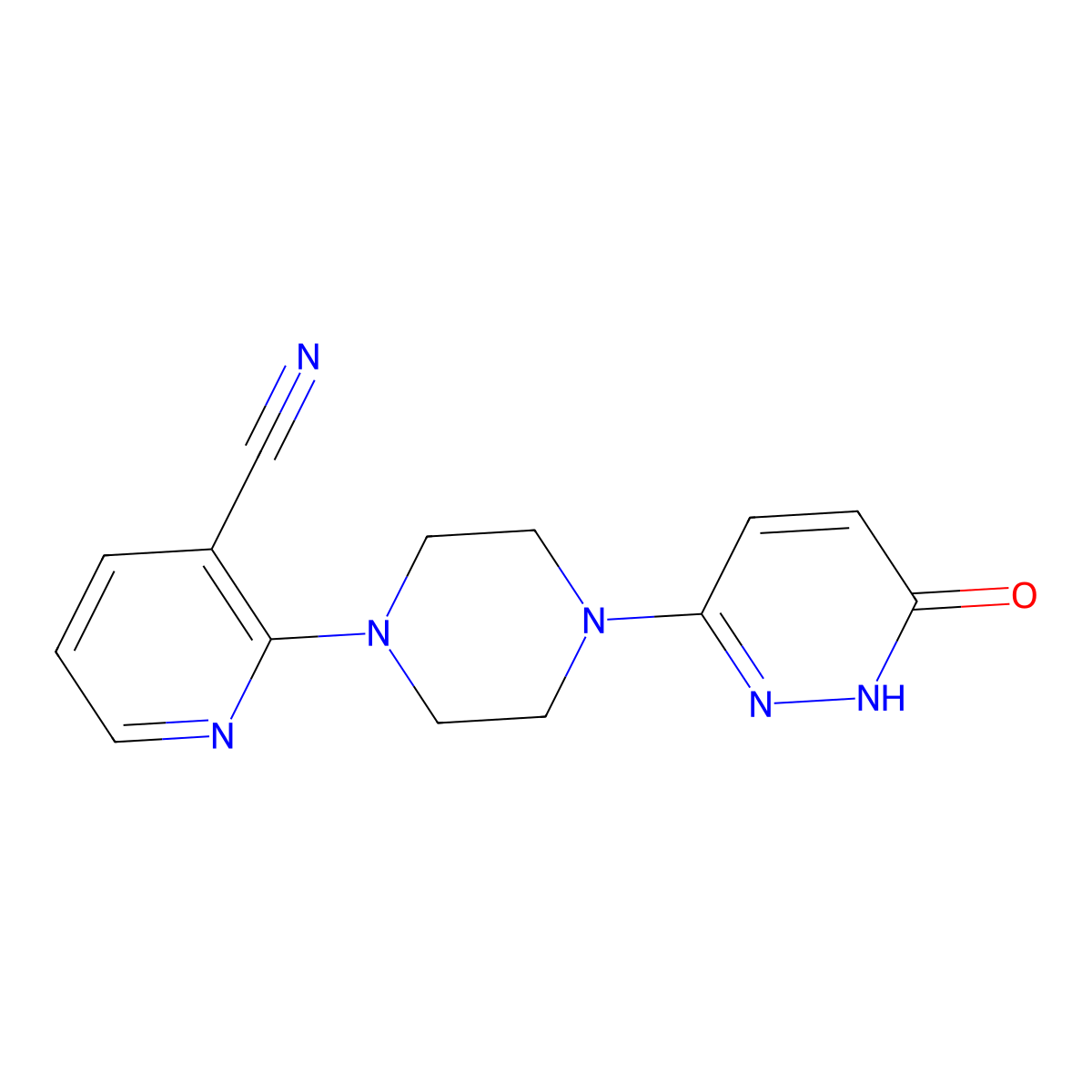 2-[4-(6-Hydroxypyridazin-3-yl)piperazin-1-yl]pyridine-3-carbonitrile molecular structure, CAS 2742048-60-6