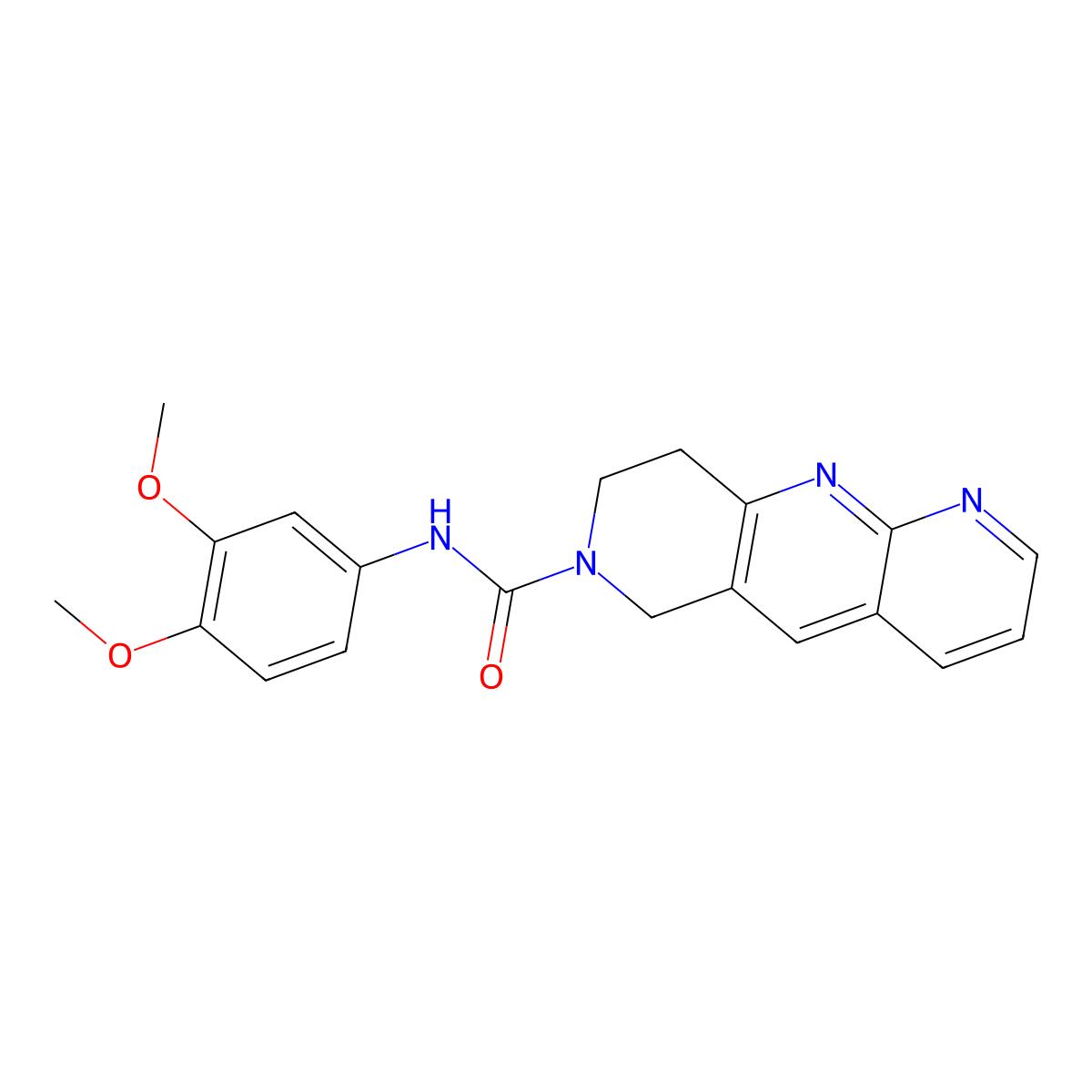 N-(3,4-dimethoxyphenyl)-6H,7H,8H,9H-pyrido[2,3-b]1,6-naphthyridine-7-carboxamide molecular structure, CAS 2742049-14-3