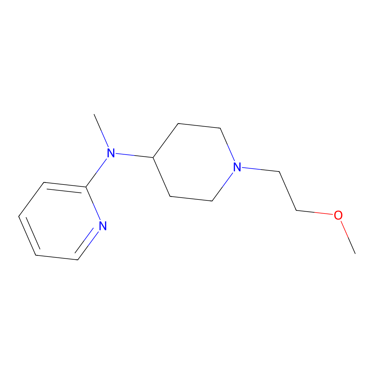 N-[1-(2-methoxyethyl)piperidin-4-yl]-N-methylpyridin-2-amine molecular structure, CAS 2742049-25-6