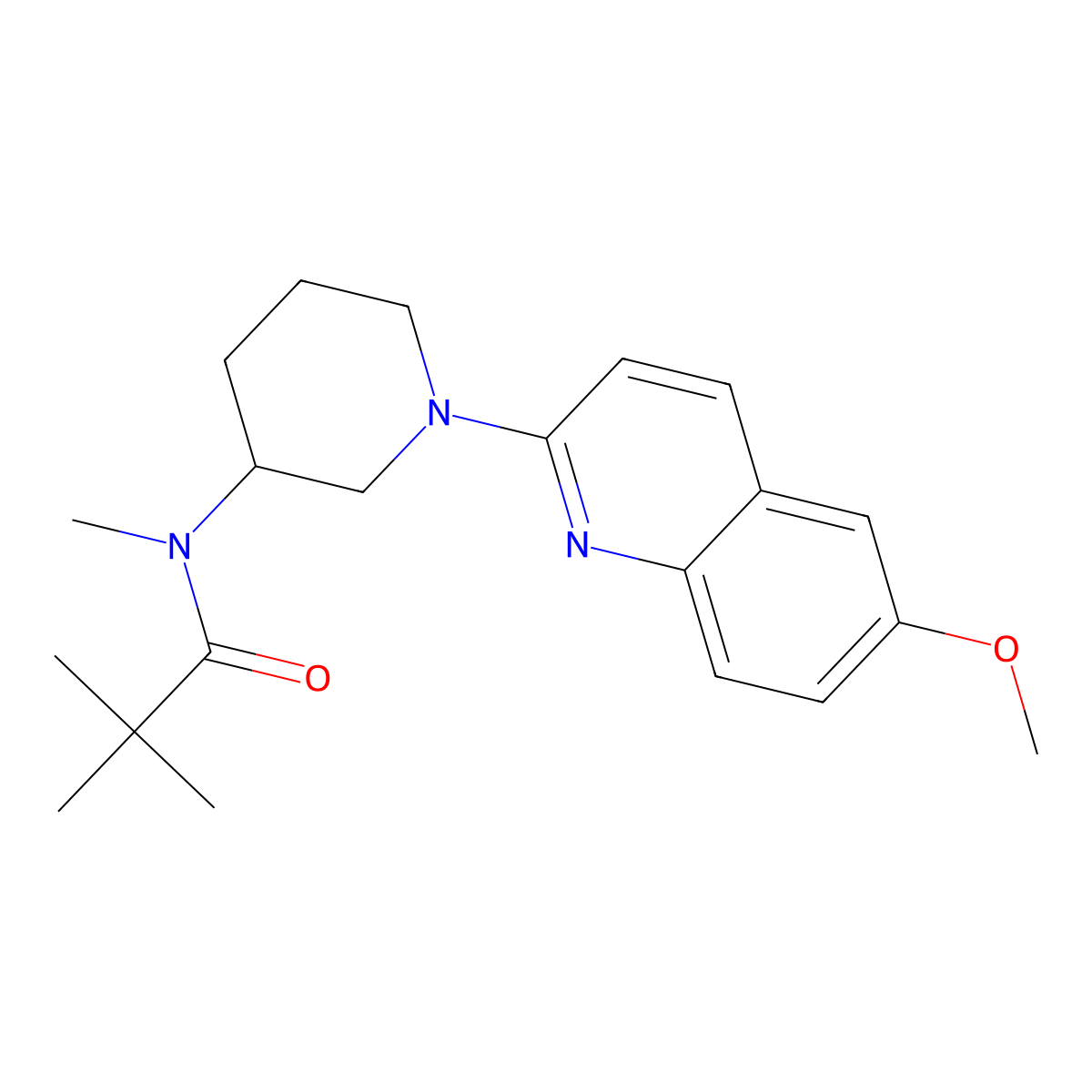 N-[1-(6-methoxyquinolin-2-yl)piperidin-3-yl]-N,2,2-trimethylpropanamide molecular structure, CAS 2742049-40-5