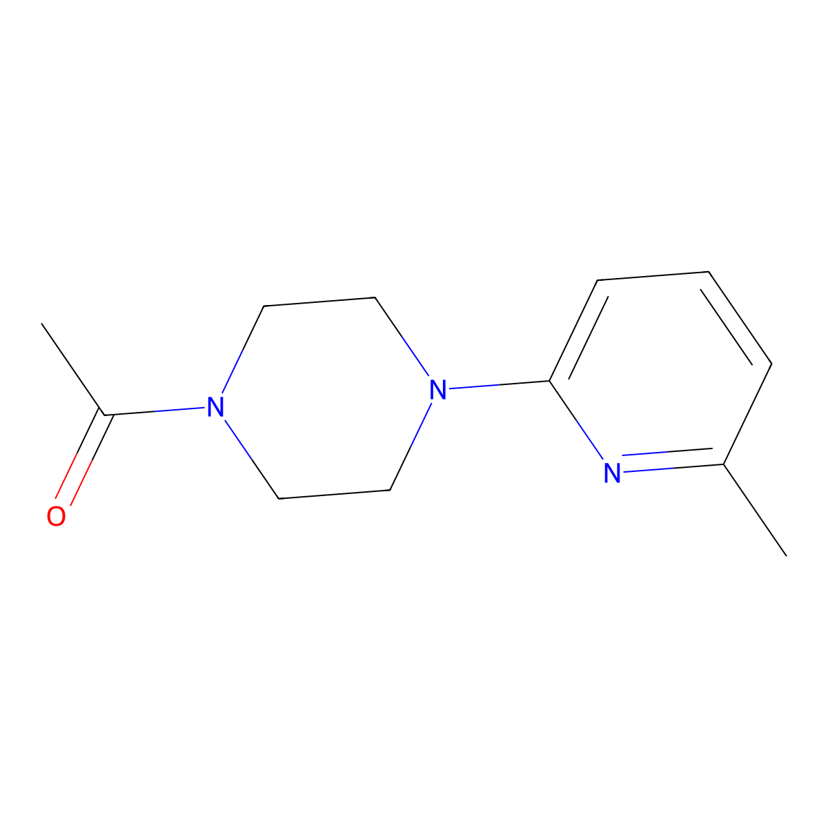 1-[4-(6-Methylpyridin-2-yl)piperazin-1-yl]ethan-1-one molecular structure, CAS 2742049-68-7