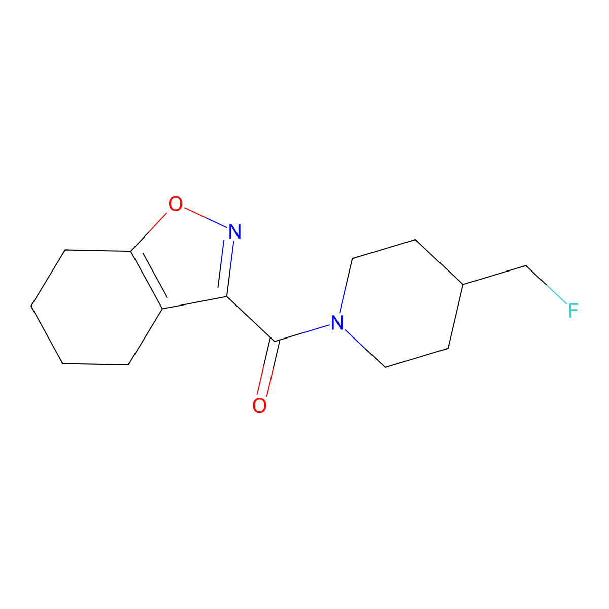 3-[4-(Fluoromethyl)piperidine-1-carbonyl]-4,5,6,7-tetrahydro-1,2-benzoxazole molecular structure, CAS 2742049-81-4