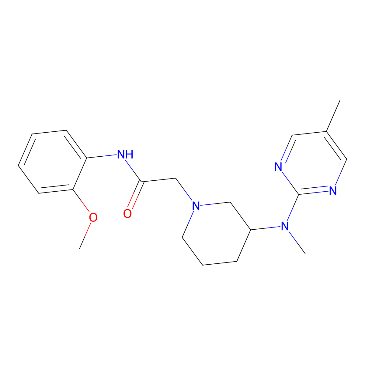N-(2-methoxyphenyl)-2-{3-[methyl(5-methylpyrimidin-2-yl)amino]piperidin-1-yl}acetamide molecular structure, CAS 2742049-98-3