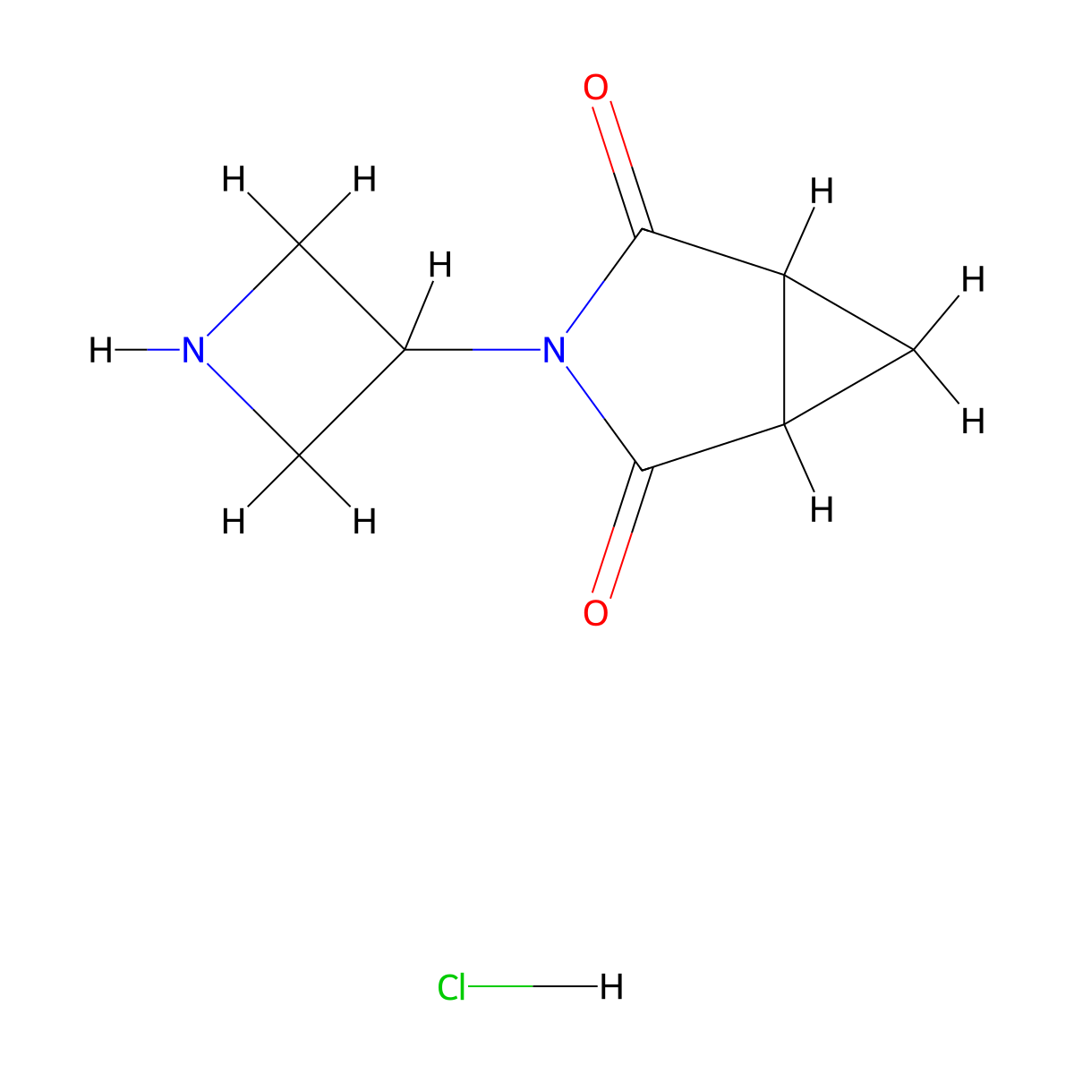 3-(Azetidin-3-yl)-3-azabicyclo[3.1.0]hexane-2,4-dione hydrochloride molecular structure, CAS 2742050-00-4