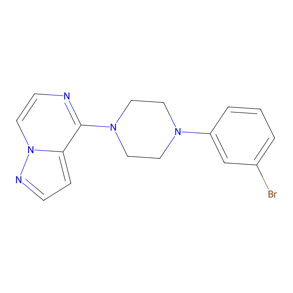 1-(3-Bromophenyl)-4-{pyrazolo[1,5-a]pyrazin-4-yl}piperazine molecular structure, CAS 2742050-02-6