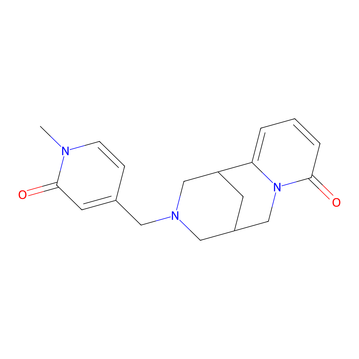11-[(1-Methyl-2-oxo-4-pyridinyl)methyl]-7,11-diazatricyclo[7.3.1.02,7]trideca-2,4-dien-6-one molecular structure, CAS 2742050-18-4