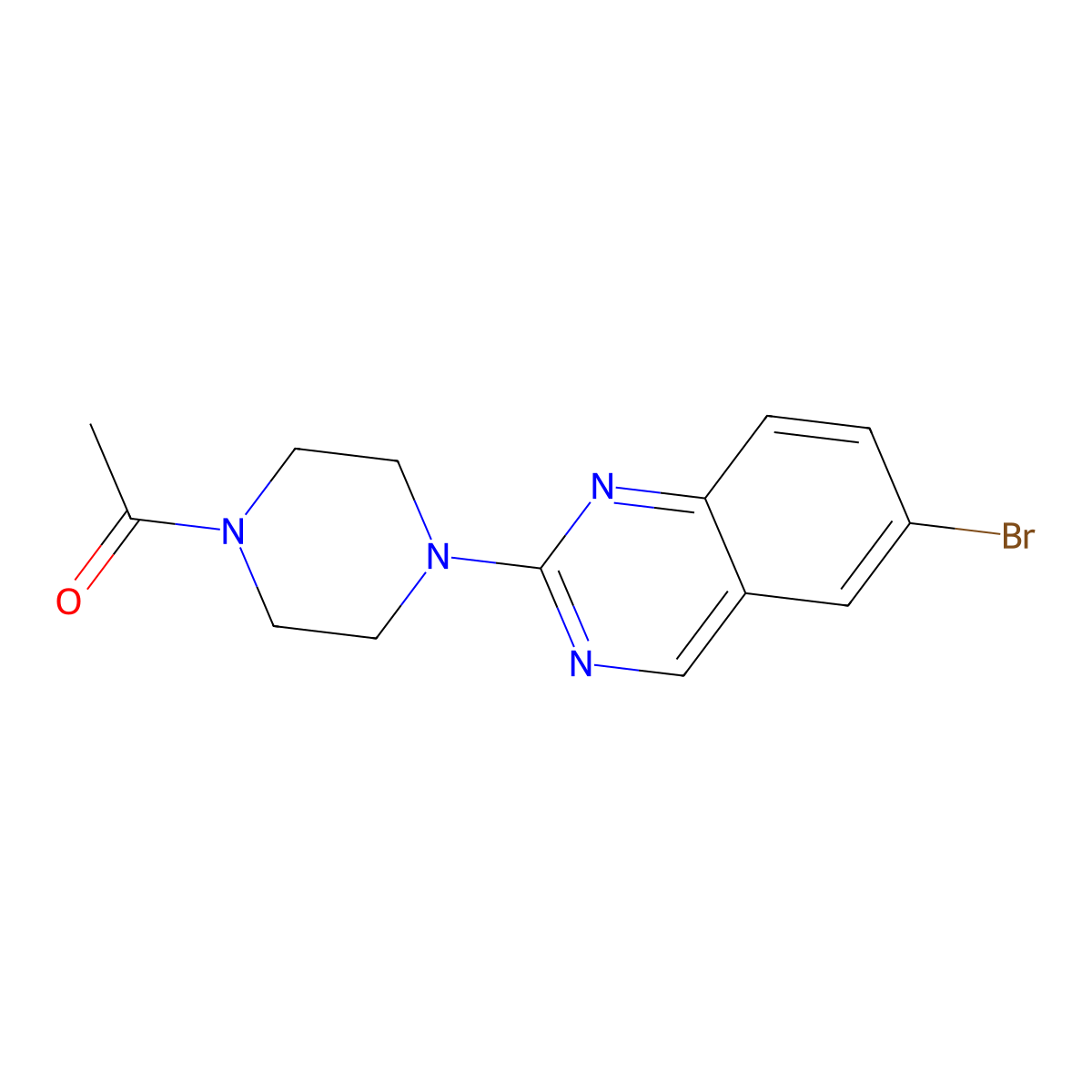 1-(4-(6-Bromoquinazolin-2-yl)piperazin-1-yl)ethan-1-one molecular structure, CAS 2742050-45-7
