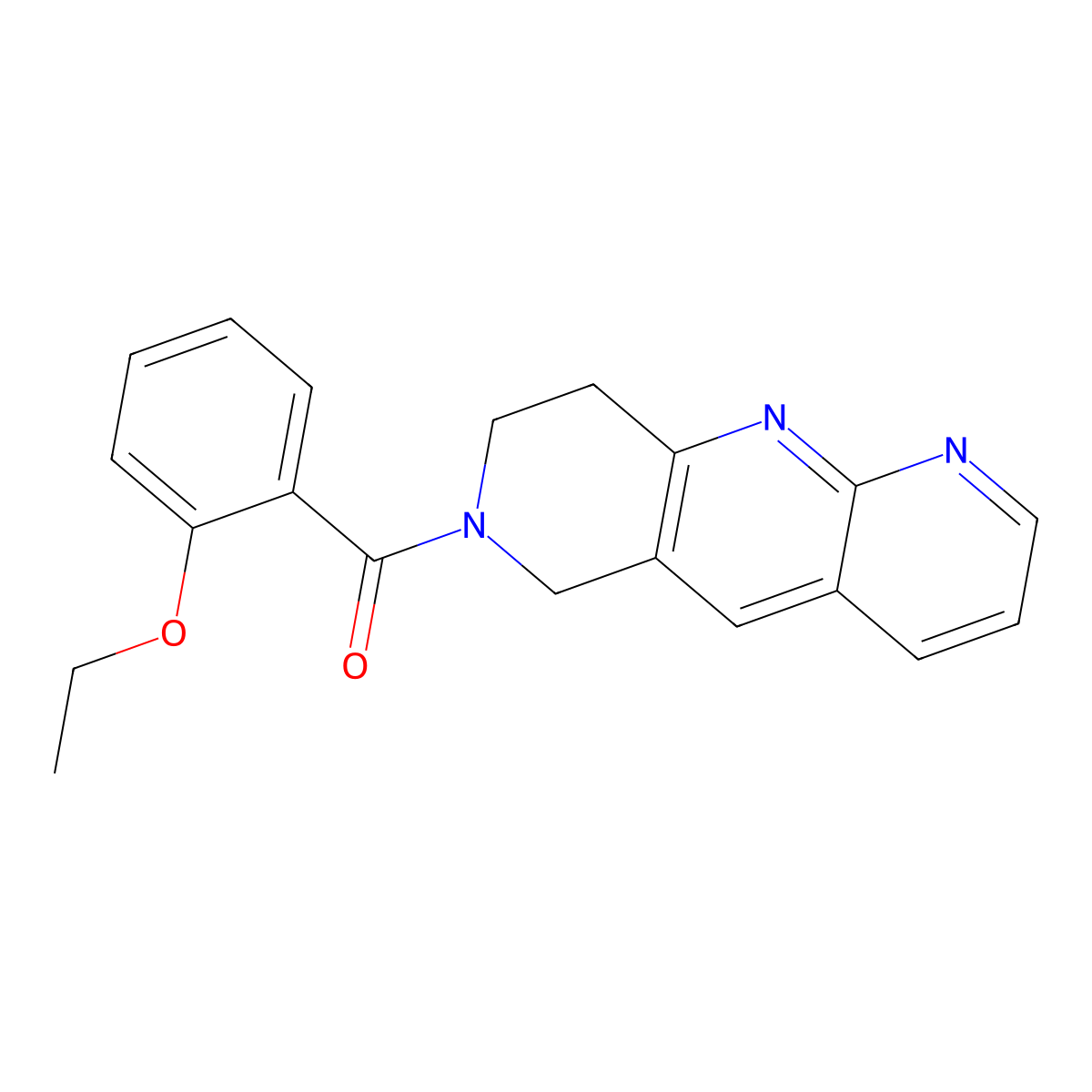7-(2-ethoxybenzoyl)-6H,7H,8H,9H-pyrido[2,3-b]1,6-naphthyridine molecular structure, CAS 2742050-94-6