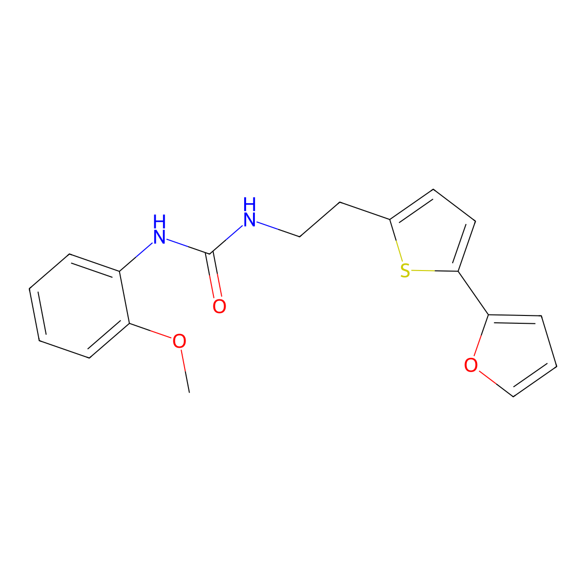 3-{2-[5-(Furan-2-yl)thiophen-2-yl]ethyl}-1-(2-methoxyphenyl)urea molecular structure, CAS 2742051-64-3