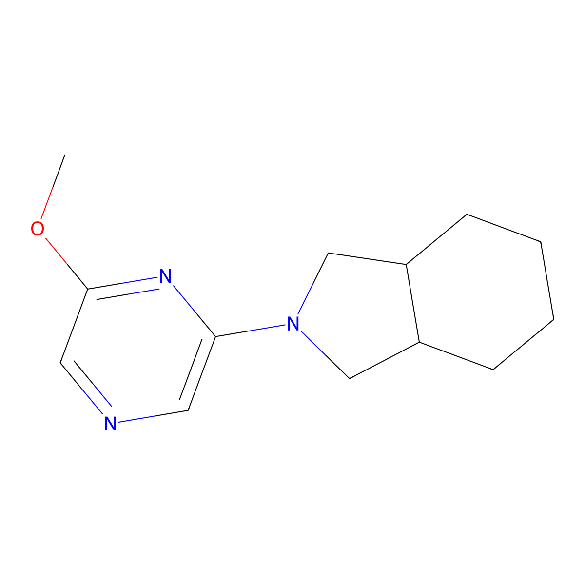 2-(6-methoxypyrazin-2-yl)-octahydro-1H-isoindole molecular structure, CAS 2742051-68-7