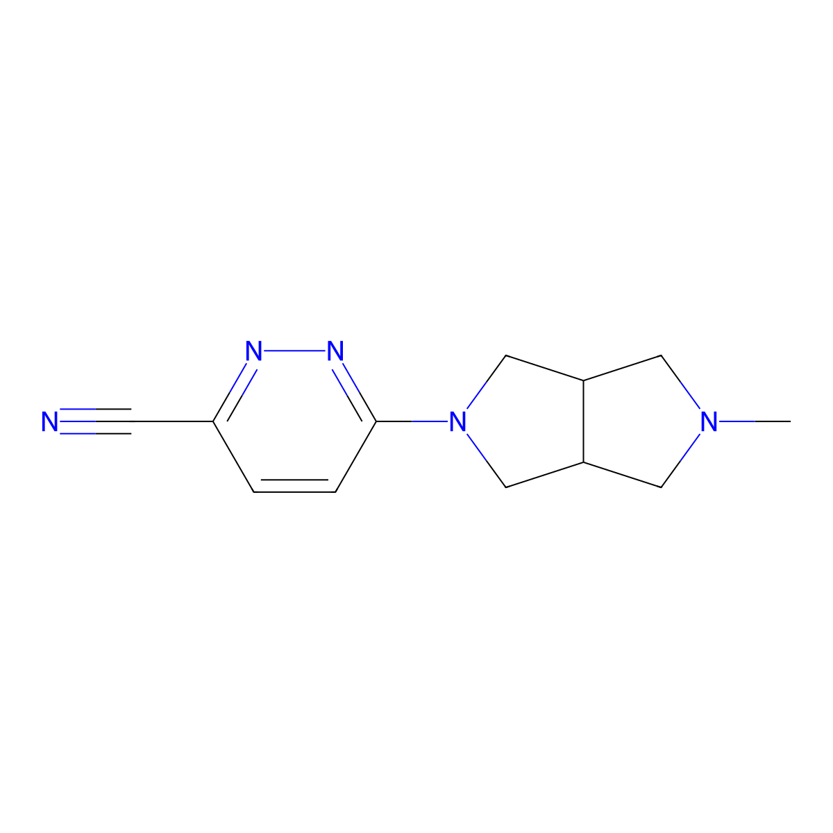 6-{5-Methyl-octahydropyrrolo[3,4-c]pyrrol-2-yl}pyridazine-3-carbonitrile molecular structure, CAS 2742052-03-3