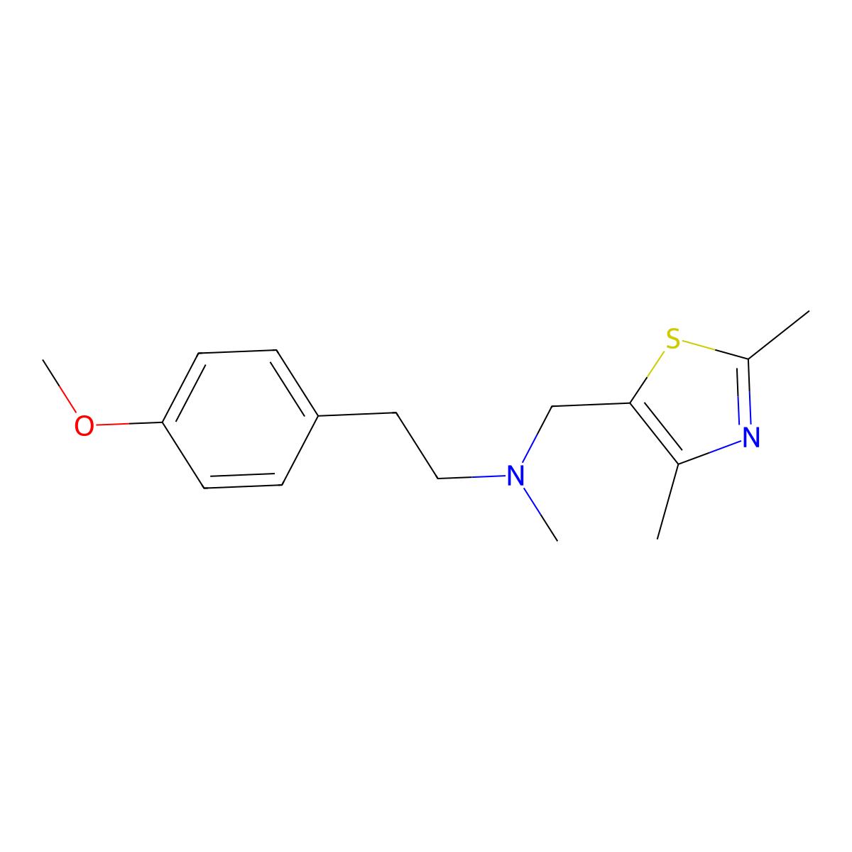 [(2,4-Dimethyl-1,3-thiazol-5-yl)methyl][2-(4-methoxyphenyl)ethyl]methylamine molecular structure, CAS 2742052-25-9