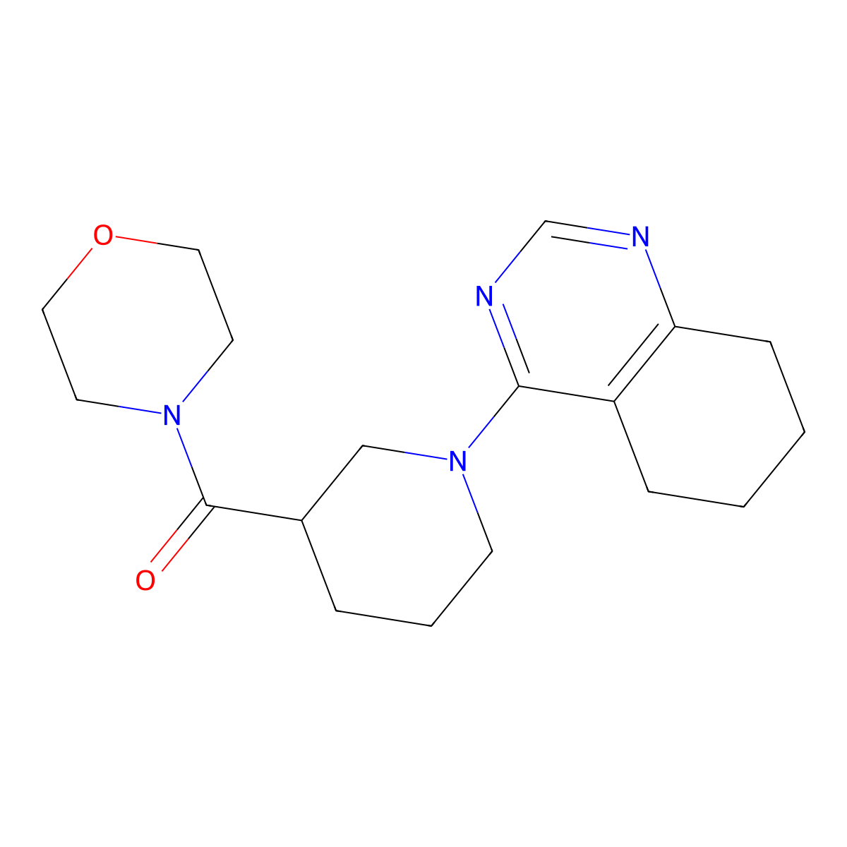 4-[3-(Morpholine-4-carbonyl)piperidin-1-yl]-5,6,7,8-tetrahydroquinazoline molecular structure, CAS 2742052-56-6