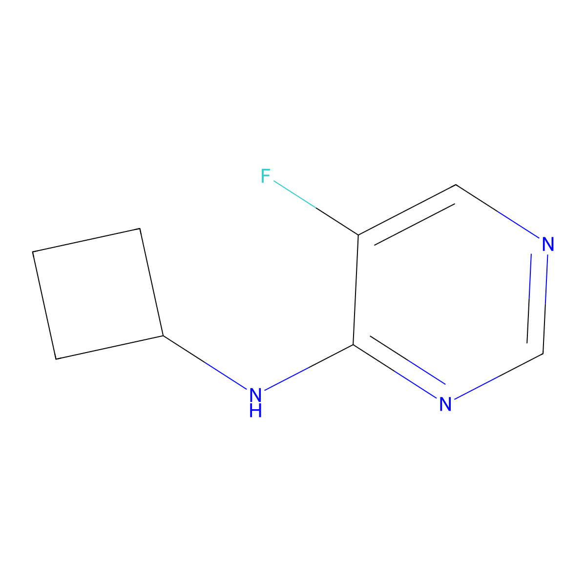 N-cyclobutyl-5-fluoropyrimidin-4-amine molecular structure, CAS 2742052-70-4