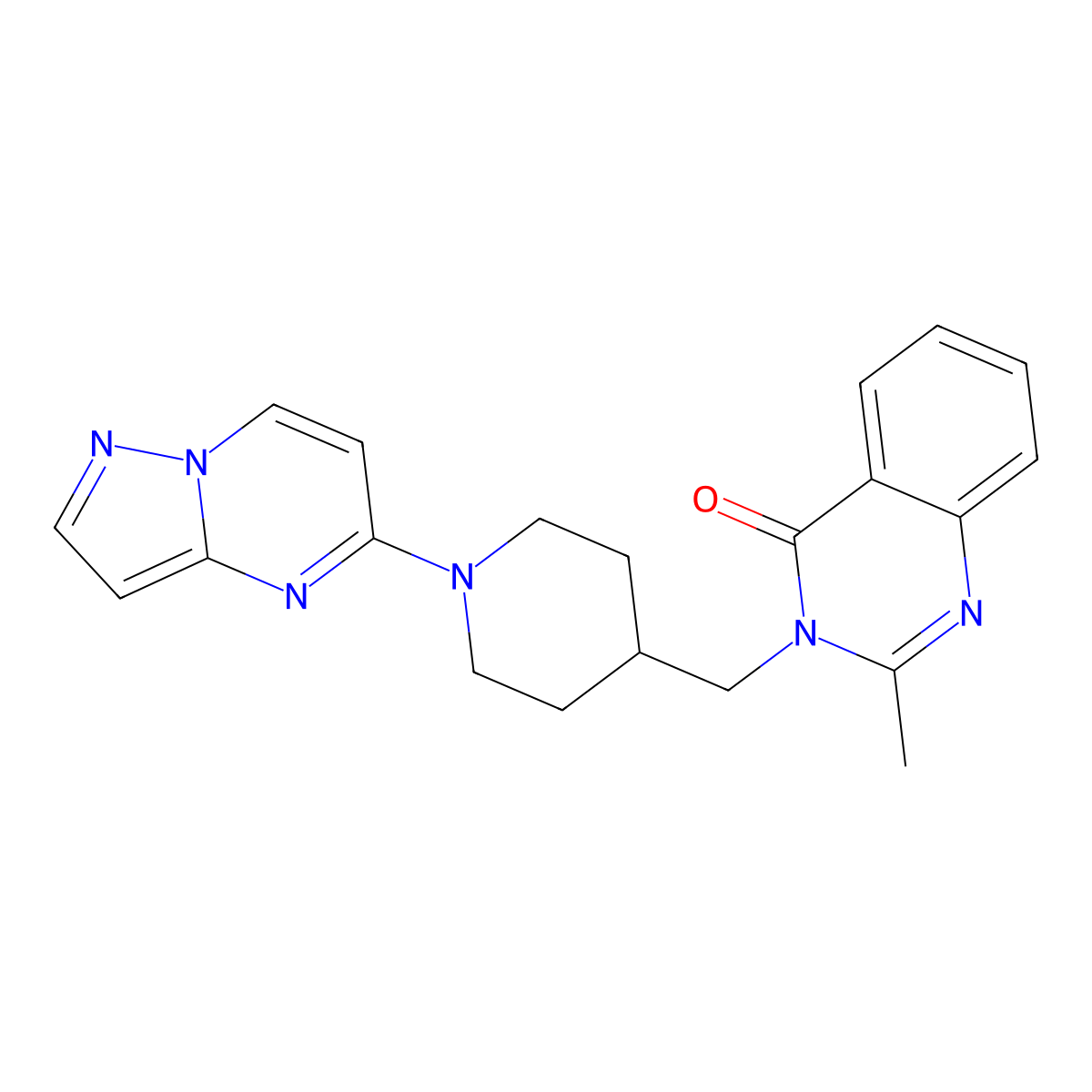 2-Methyl-3-[(1-{pyrazolo[1,5-a]pyrimidin-5-yl}piperidin-4-yl)methyl]-3,4-dihydroquinazolin-4-one molecular structure, CAS 2742053-91-2
