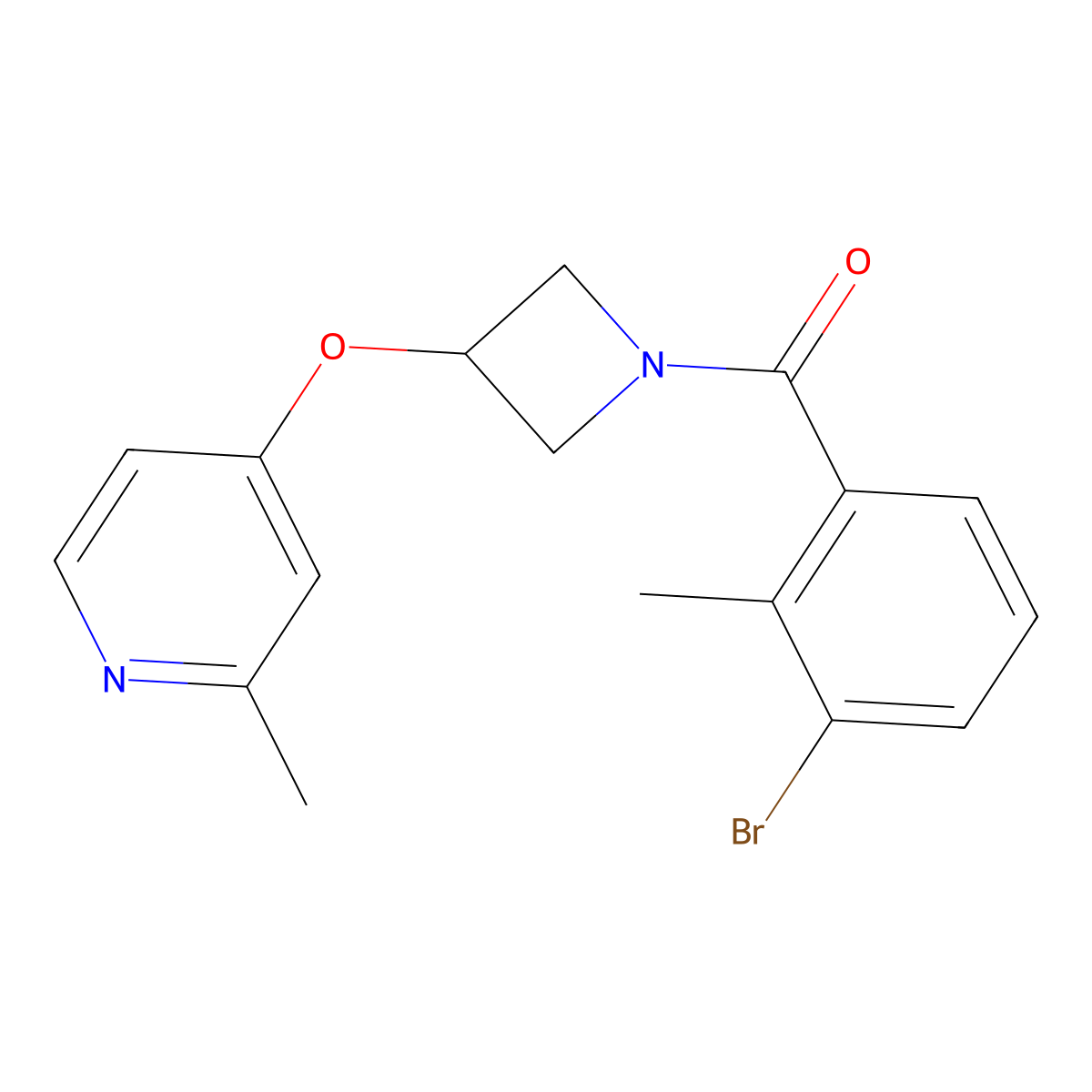 4-{[1-(3-Bromo-2-methylbenzoyl)azetidin-3-yl]oxy}-2-methylpyridine molecular structure, CAS 2742053-96-7
