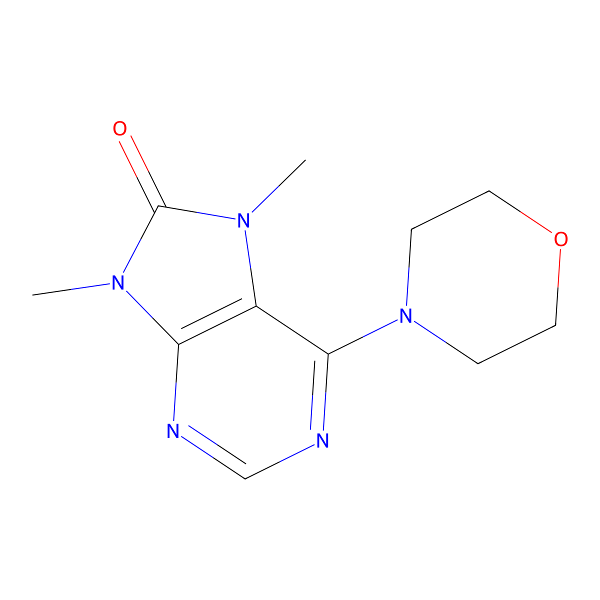 7,9-dimethyl-6-(morpholin-4-yl)-8,9-dihydro-7H-purin-8-one molecular structure, CAS 2742054-19-7