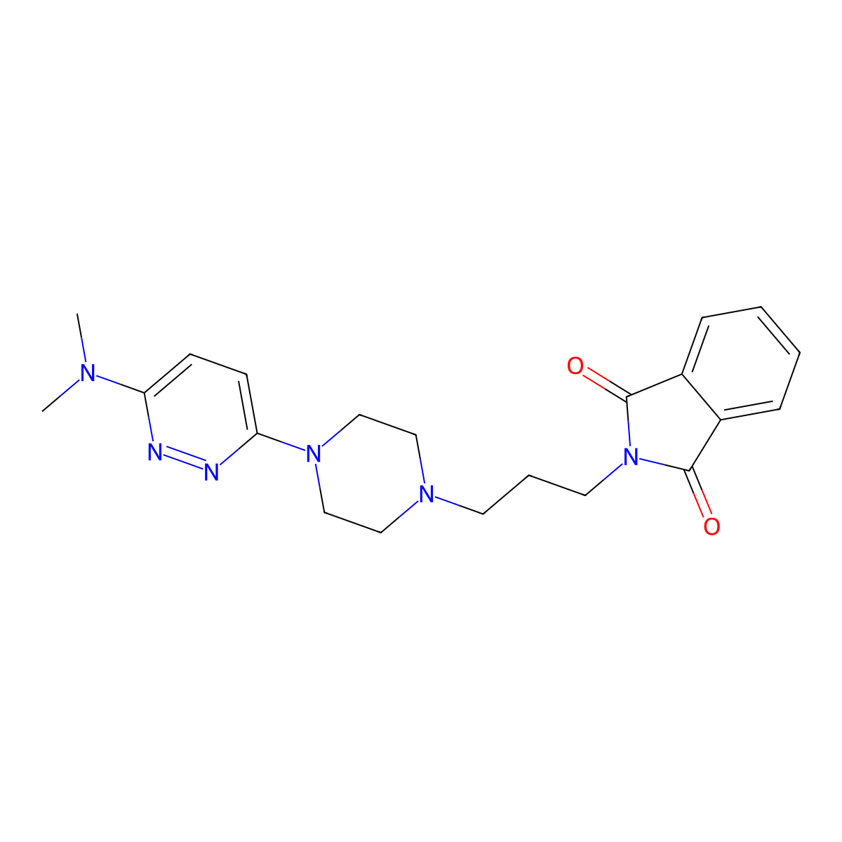 2-(3-{4-[6-(dimethylamino)pyridazin-3-yl]piperazin-1-yl}propyl)-2,3-dihydro-1H-isoindole-1,3-dione molecular structure, CAS 2742054-37-9