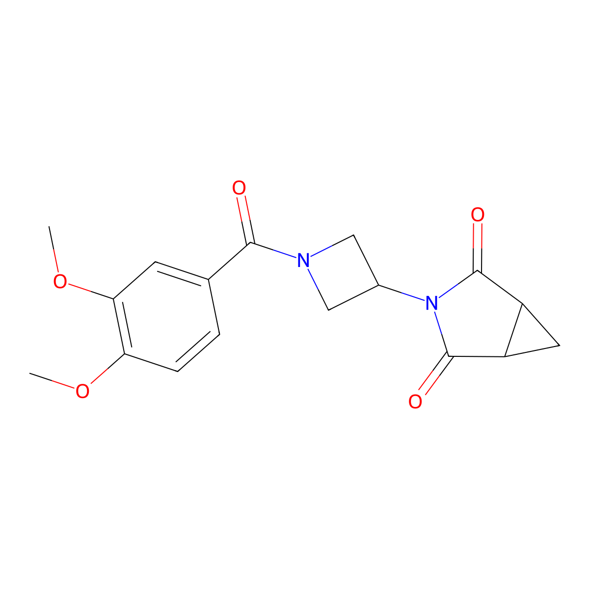 3-(1-(3,4-Dimethoxybenzoyl)azetidin-3-yl)-3-azabicyclo[3.1.0]hexane-2,4-dione molecular structure, CAS 2742054-43-7