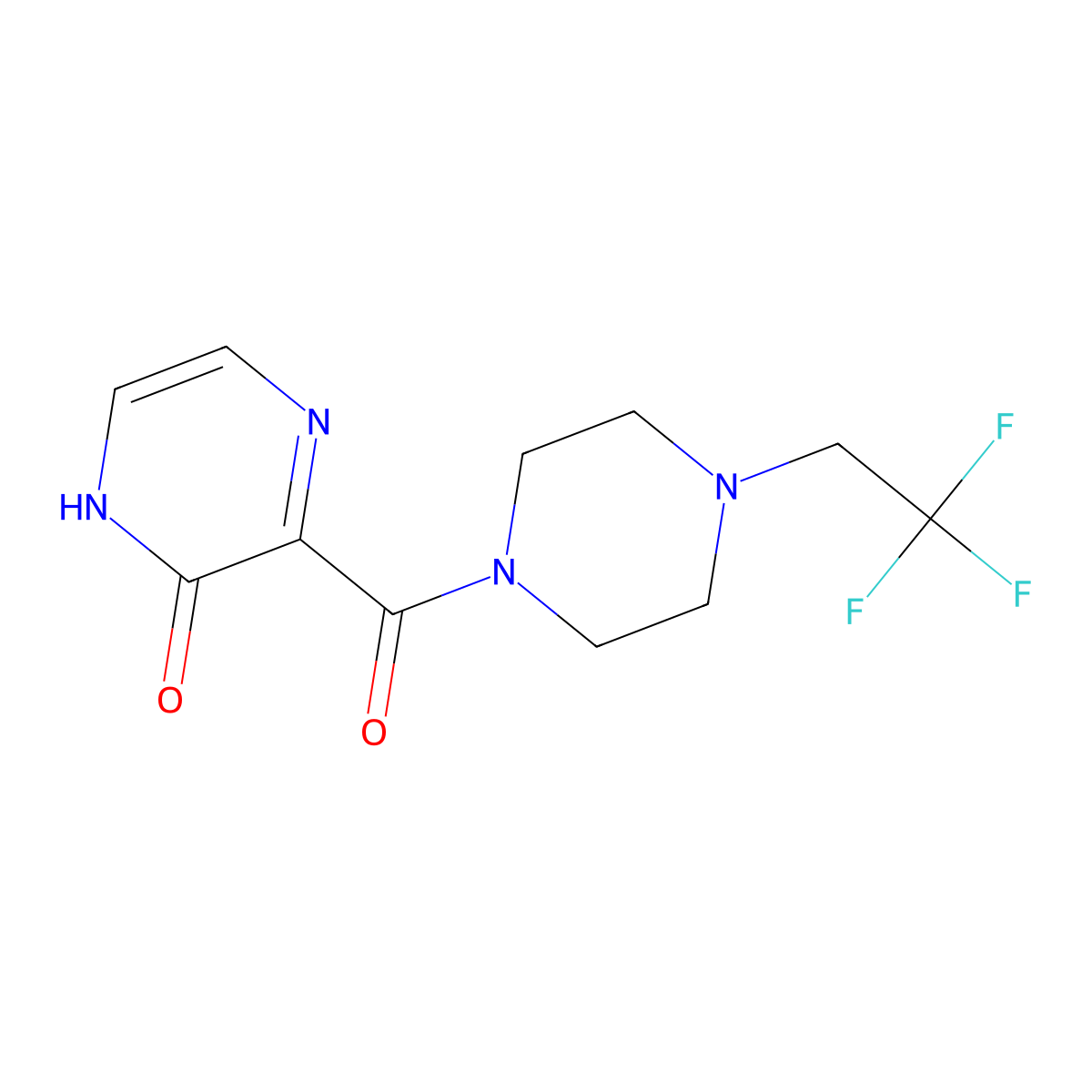 3-[4-(2,2,2-Trifluoroethyl)piperazine-1-carbonyl]-1,2-dihydropyrazin-2-one molecular structure, CAS 2742054-74-4