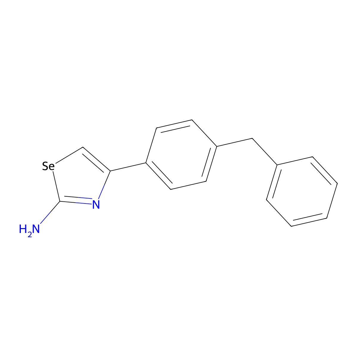 4-[4-(Phenylmethyl)phenyl]-1,3-selenazol-2-amine molecular structure, CAS 2742054-80-2