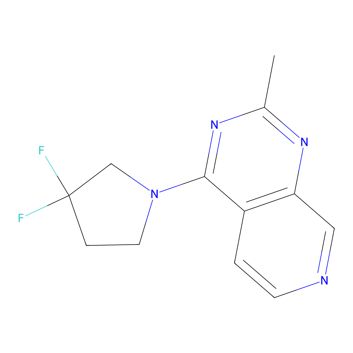 3,3-Difluoro-1-{2-methylpyrido[3,4-d]pyrimidin-4-yl}pyrrolidine molecular structure, CAS 2742055-36-1