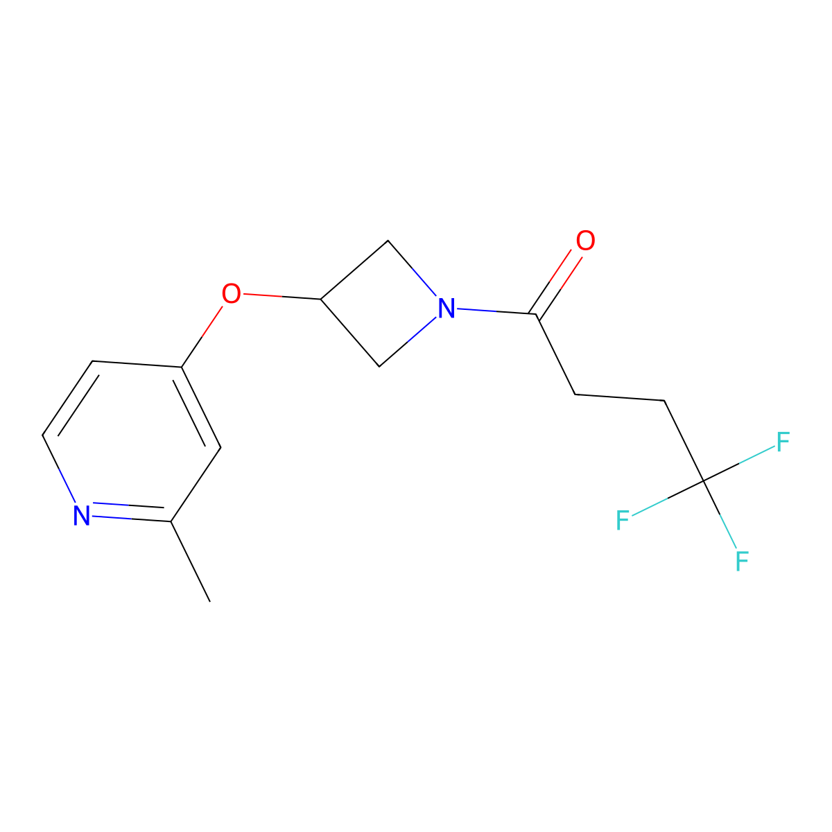 4,4,4-Trifluoro-1-{3-[(2-methylpyridin-4-yl)oxy]azetidin-1-yl}butan-1-one molecular structure, CAS 2742055-84-9