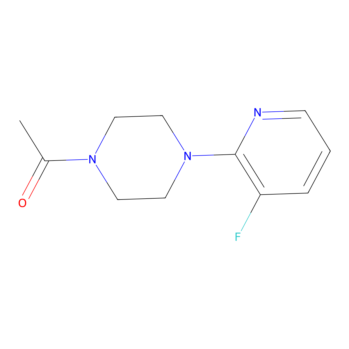 1-[4-(3-Fluoropyridin-2-yl)piperazin-1-yl]ethan-1-one molecular structure, CAS 2742055-93-0