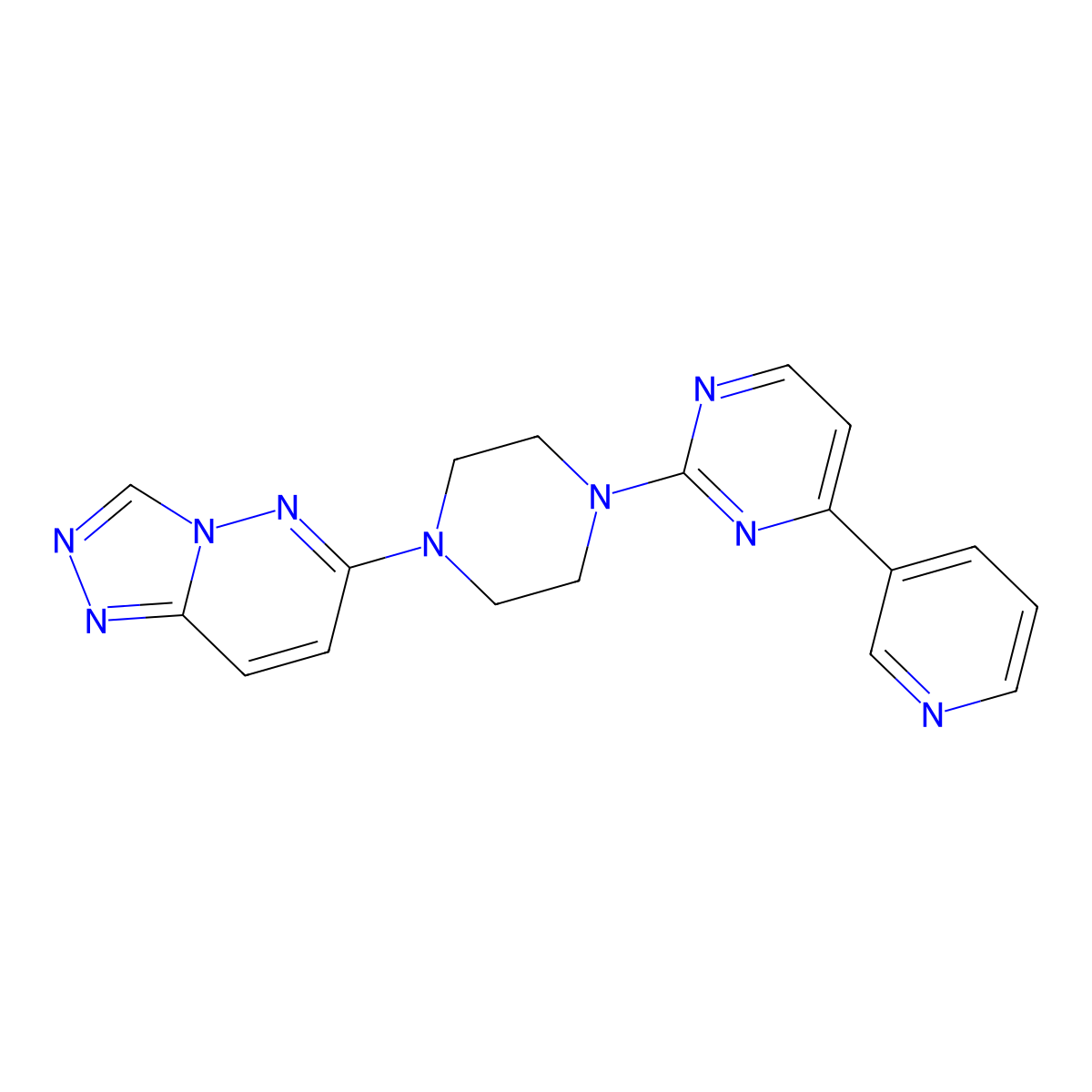 4-(Pyridin-3-yl)-2-(4-{[1,2,4]triazolo[4,3-b]pyridazin-6-yl}piperazin-1-yl)pyrimidine molecular structure, CAS 2742056-64-8