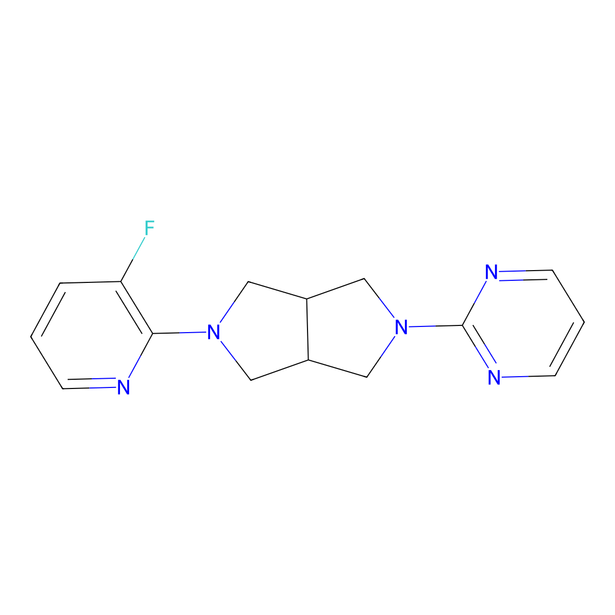2-[5-(3-Fluoropyridin-2-yl)-octahydropyrrolo[3,4-c]pyrrol-2-yl]pyrimidine molecular structure, CAS 2742056-66-0
