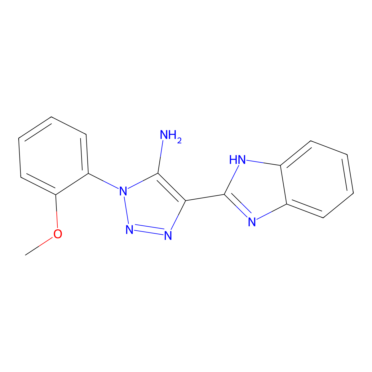 4-(1H-1,3-benzodiazol-2-yl)-1-(2-methoxyphenyl)-1H-1,2,3-triazol-5-amine molecular structure, CAS 2742057-01-6