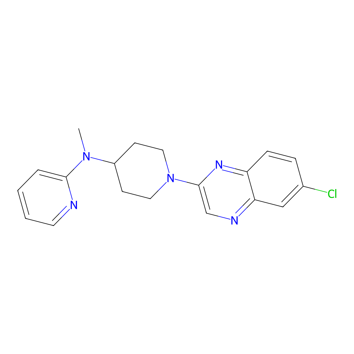 N-[1-(6-chloroquinoxalin-2-yl)piperidin-4-yl]-N-methylpyridin-2-amine molecular structure, CAS 2742057-14-1