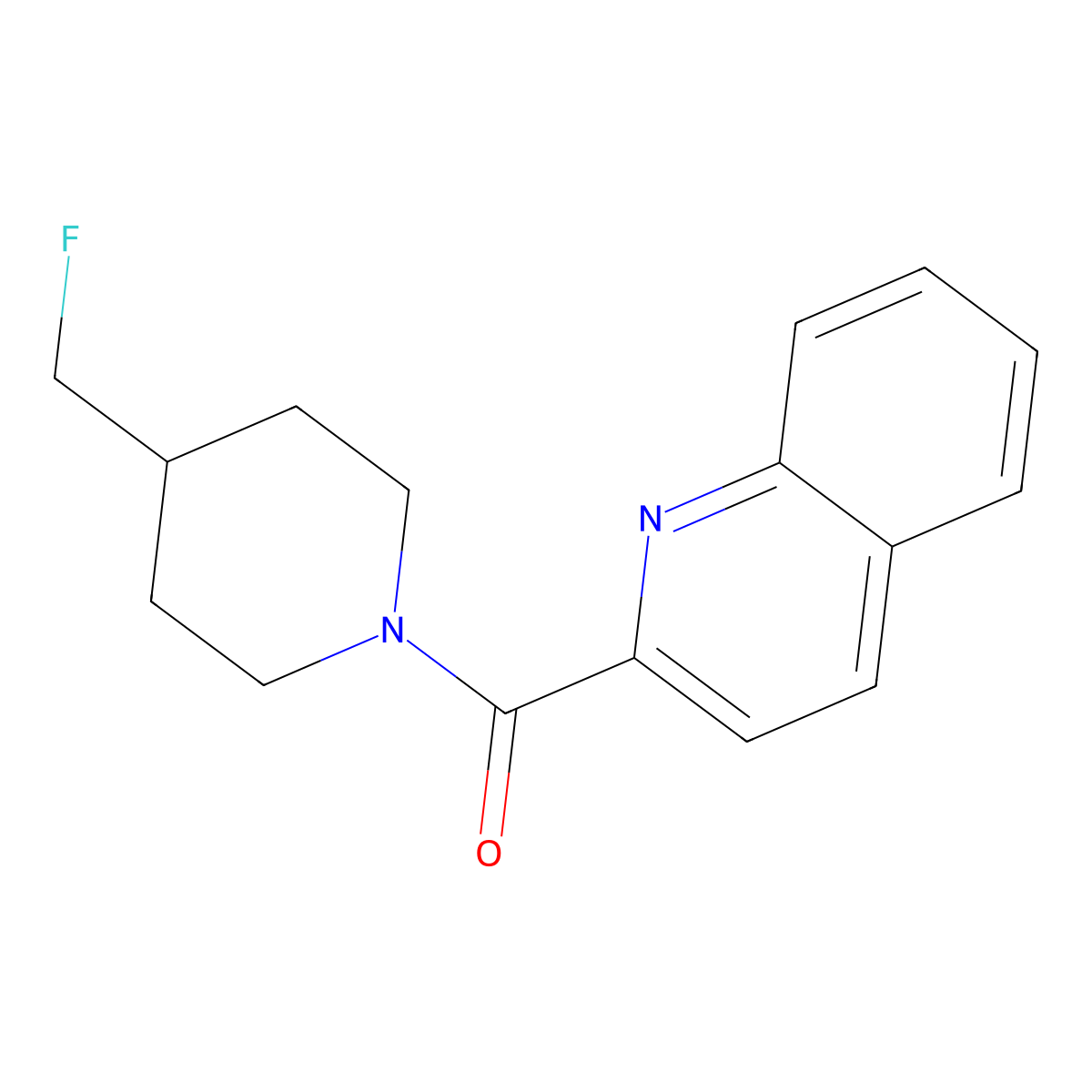 2-[4-(Fluoromethyl)piperidine-1-carbonyl]quinoline molecular structure, CAS 2742057-20-9
