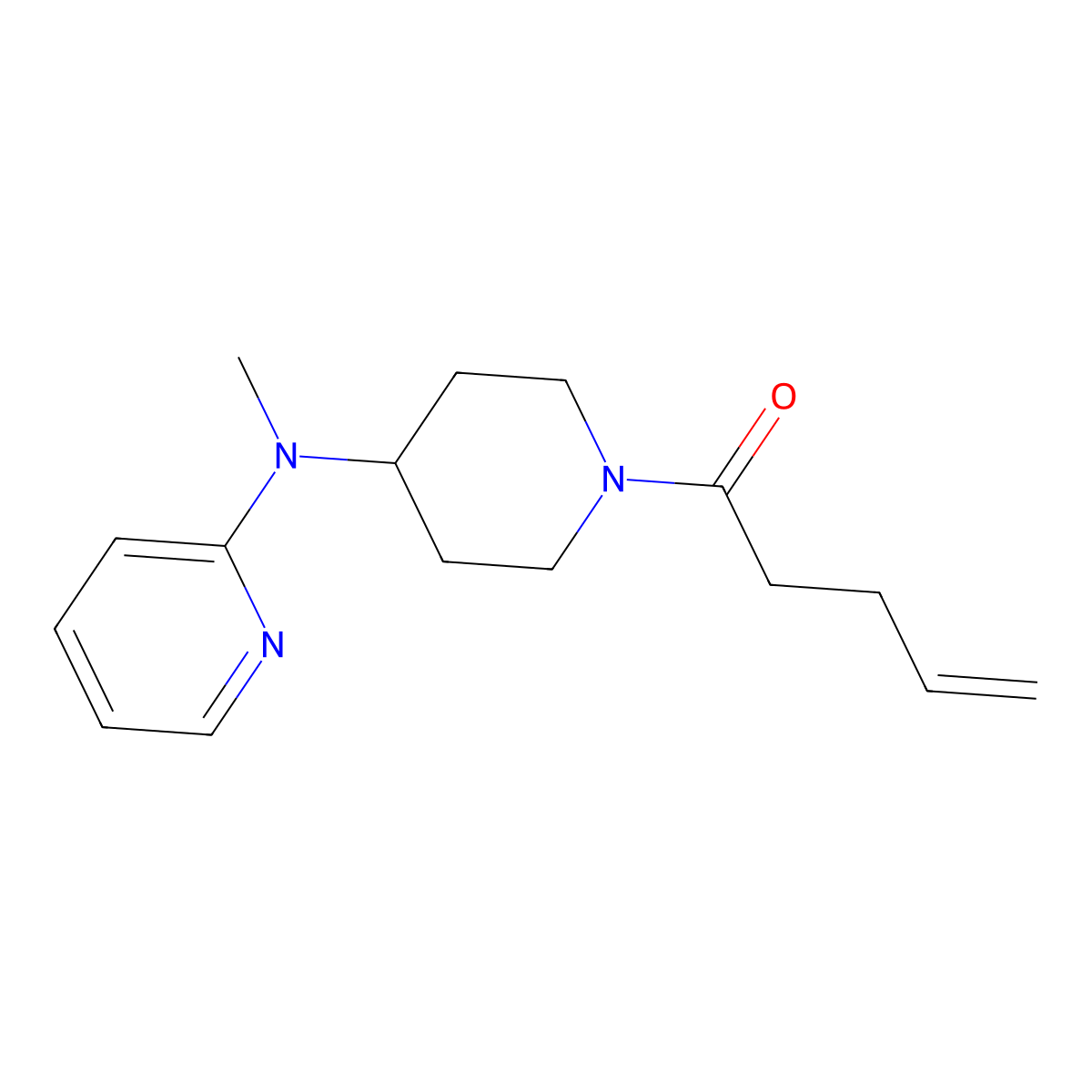 1-{4-[Methyl(pyridin-2-yl)amino]piperidin-1-yl}pent-4-en-1-one molecular structure, CAS 2742057-34-5
