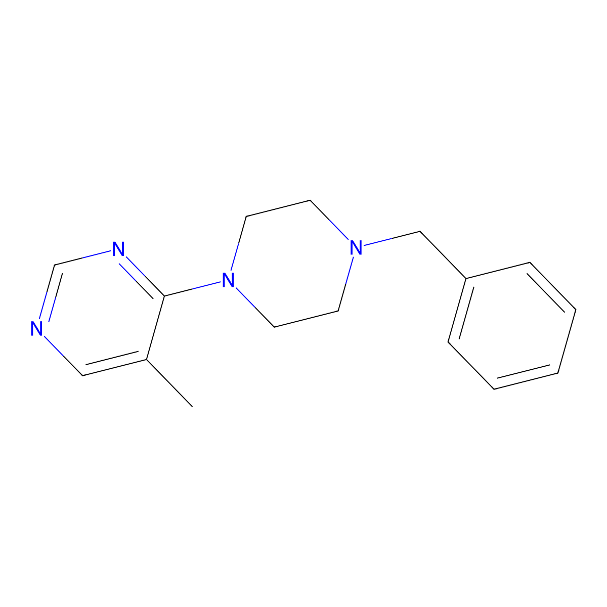 4-(4-Benzylpiperazin-1-yl)-5-methylpyrimidine molecular structure, CAS 2742057-52-7