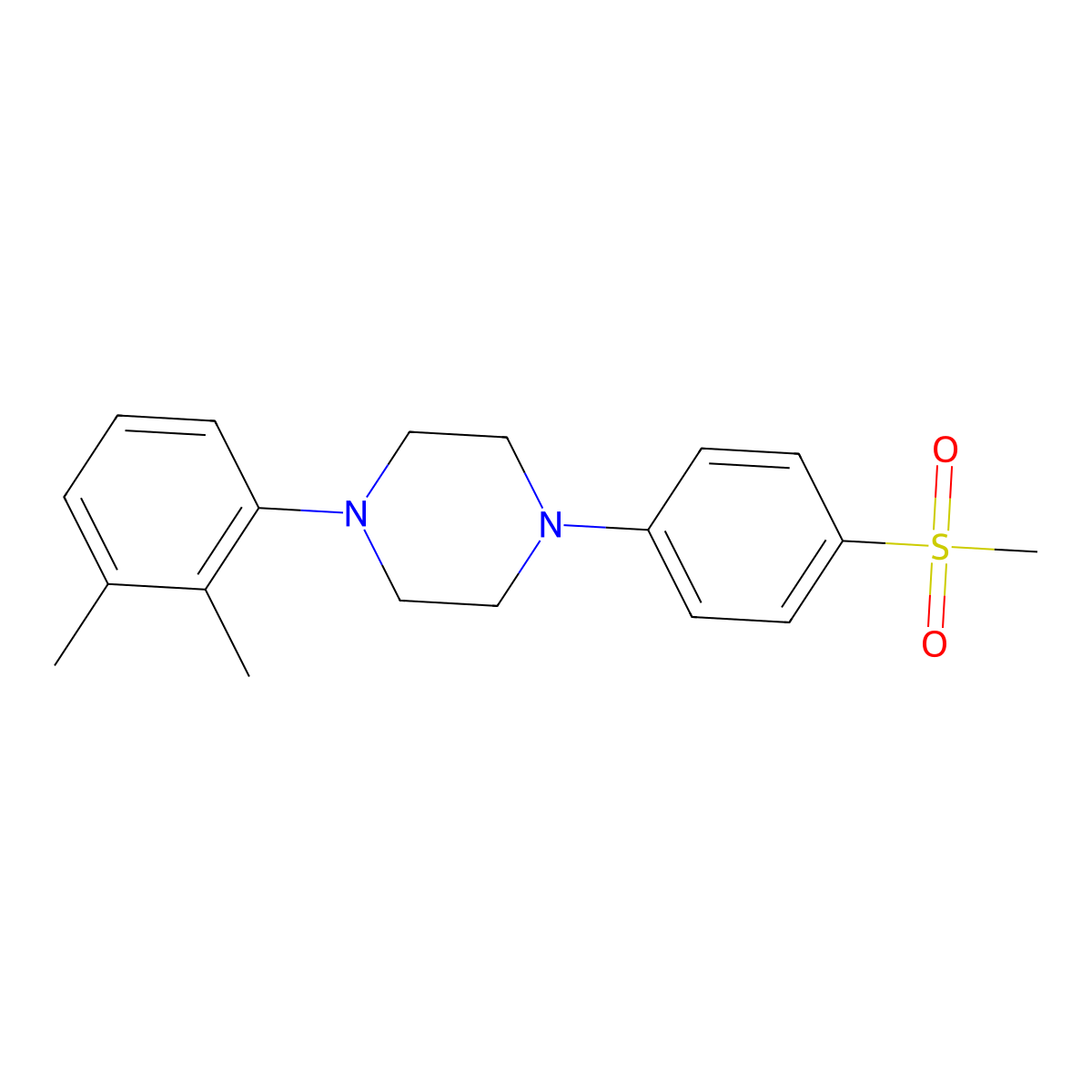 1-(2,3-Dimethylphenyl)-4-(4-methanesulfonylphenyl)piperazine molecular structure, CAS 2742057-58-3