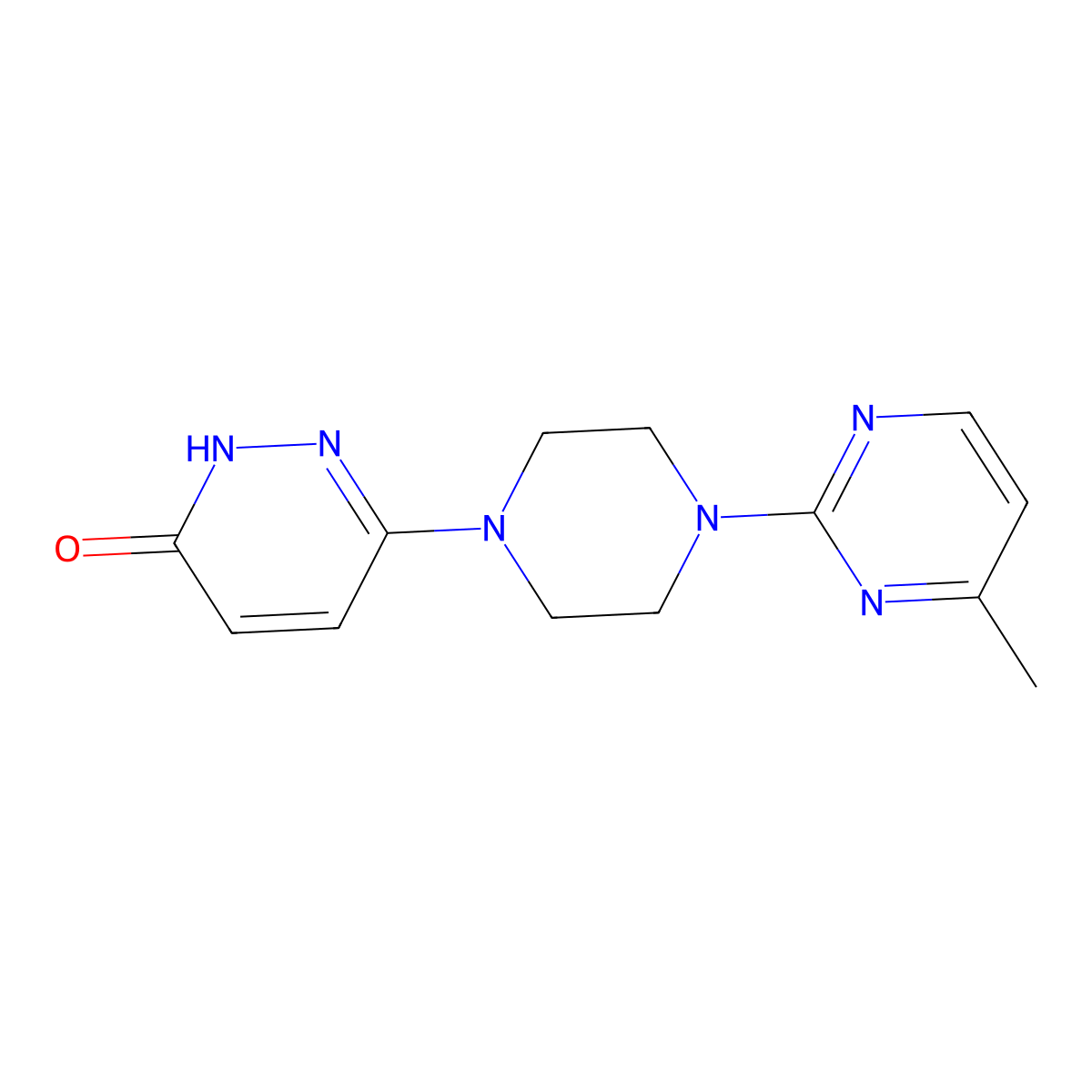 6-[4-(4-Methylpyrimidin-2-yl)piperazin-1-yl]pyridazin-3-ol molecular structure, CAS 2742059-42-1