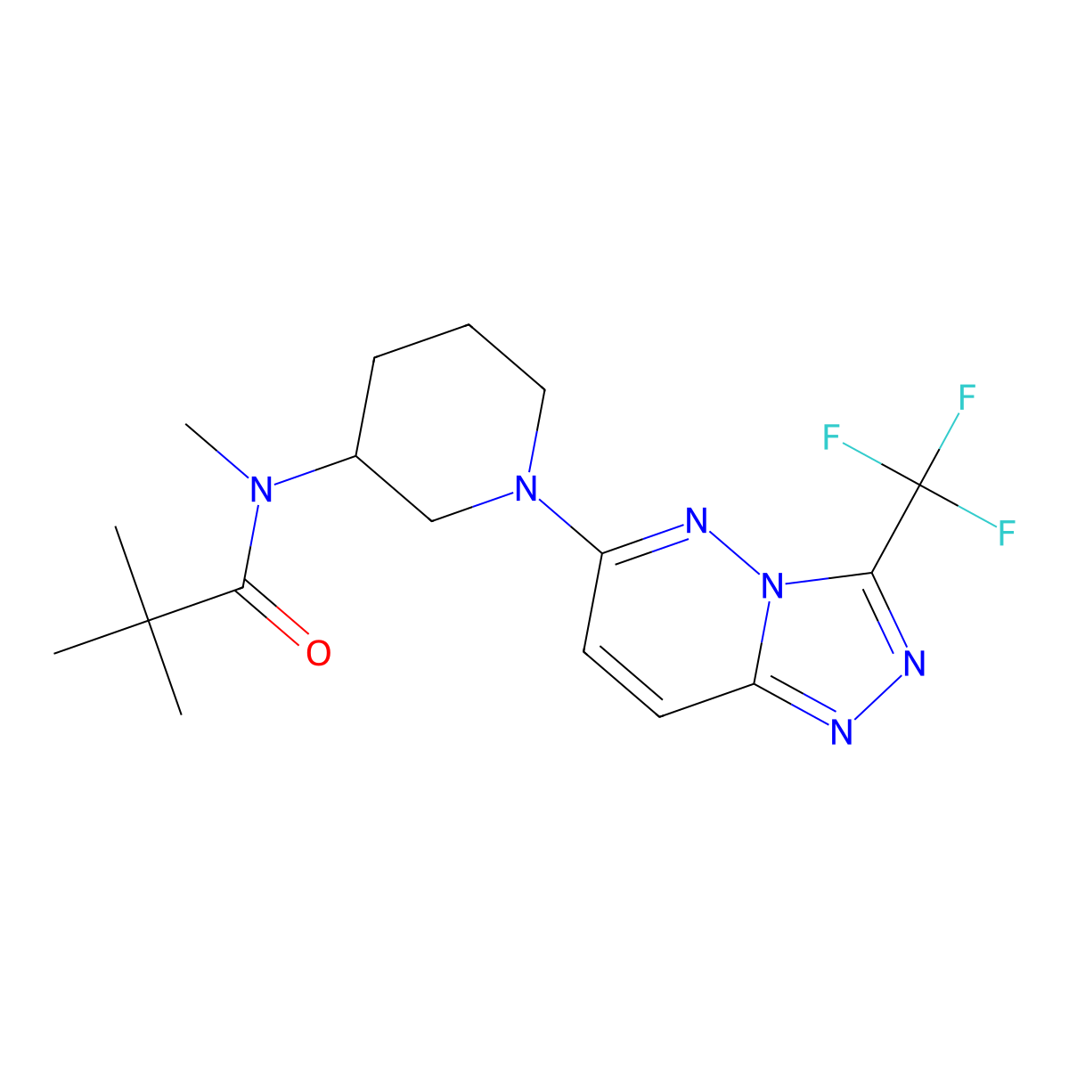 N,2,2-trimethyl-N-{1-[3-(trifluoromethyl)-[1,2,4]triazolo[4,3-b]pyridazin-6-yl]piperidin-3-yl}propanamide molecular structure, CAS 2742059-43-2