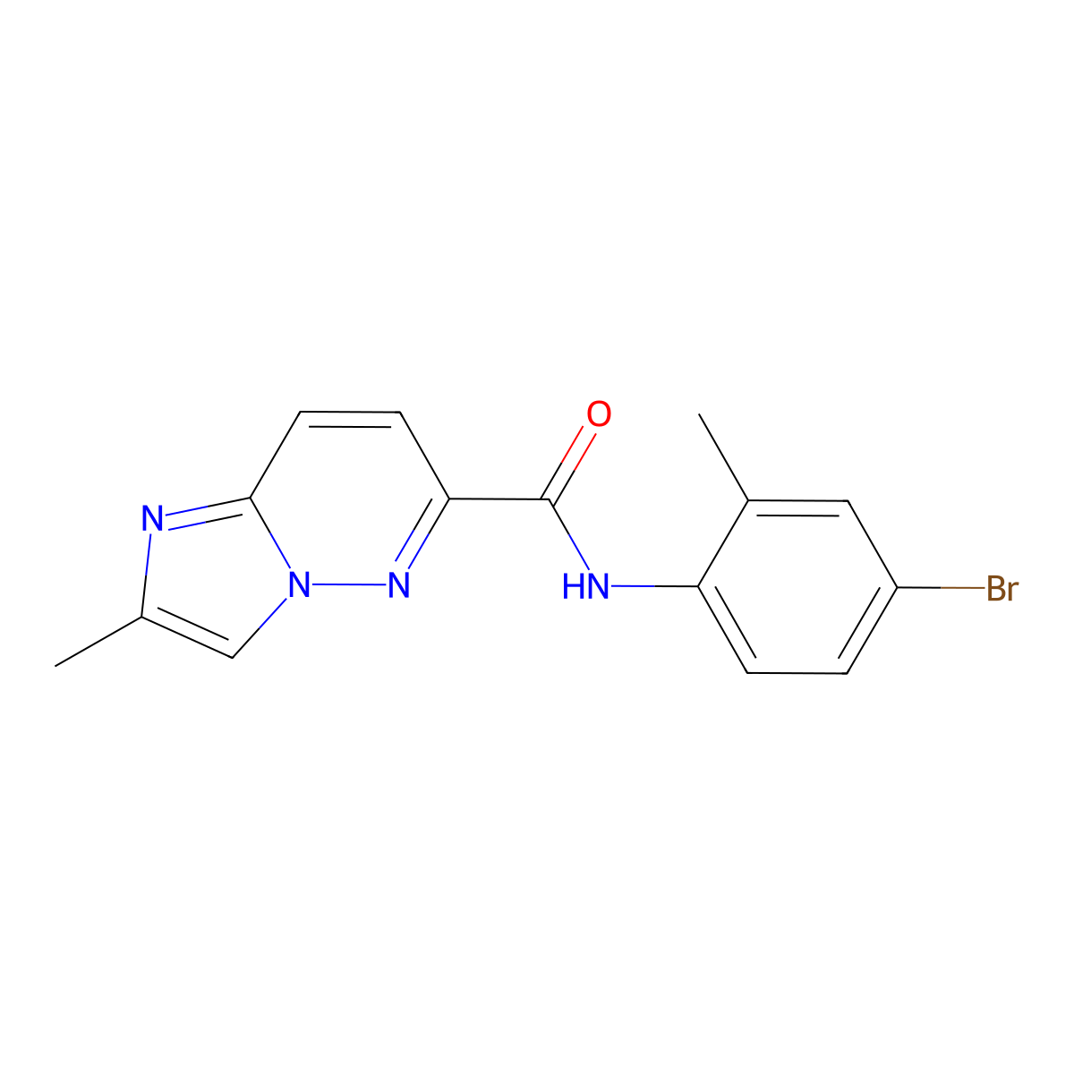 N-(4-bromo-2-methylphenyl)-2-methylimidazo[1,2-b]pyridazine-6-carboxamide molecular structure, CAS 2742060-70-2