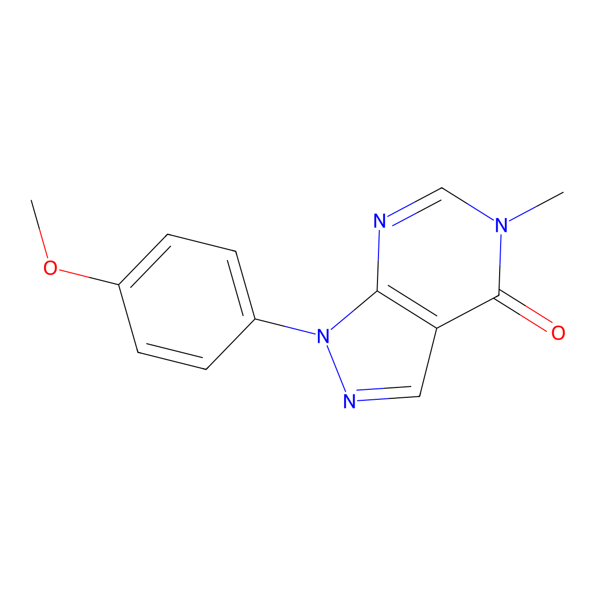1-(4-methoxyphenyl)-5-methyl-1H,4H,5H-pyrazolo[3,4-d]pyrimidin-4-one molecular structure, CAS 2742060-81-5