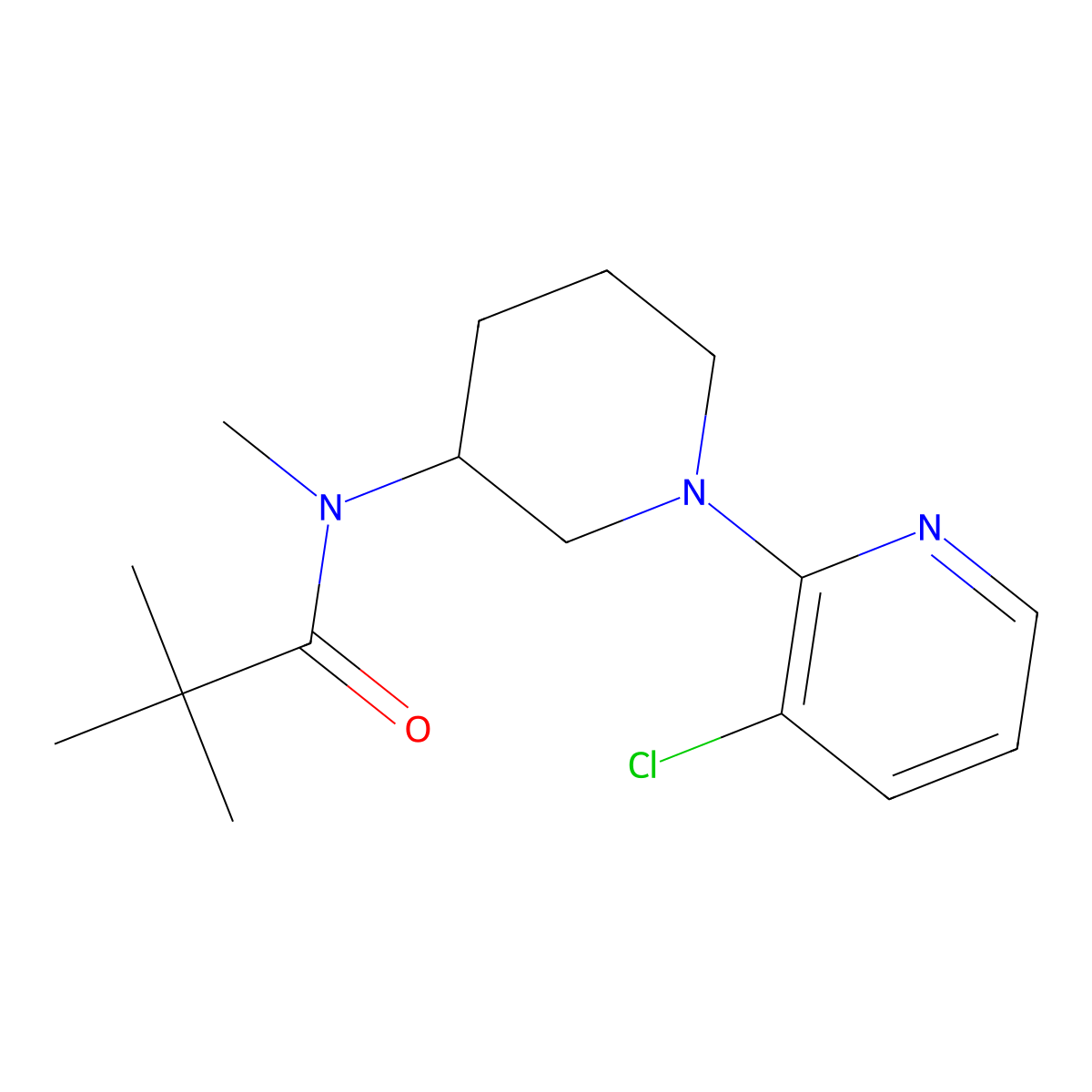 N-[1-(3-chloropyridin-2-yl)piperidin-3-yl]-N,2,2-trimethylpropanamide molecular structure, CAS 2742061-06-7