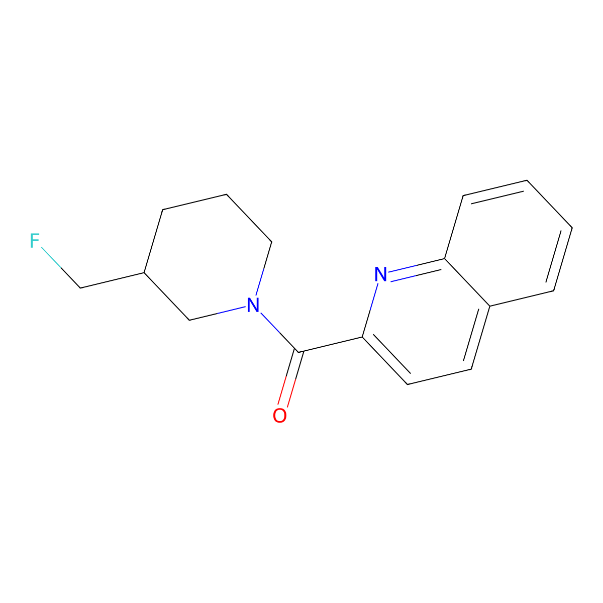 2-[3-(Fluoromethyl)piperidine-1-carbonyl]quinoline molecular structure, CAS 2742061-23-8
