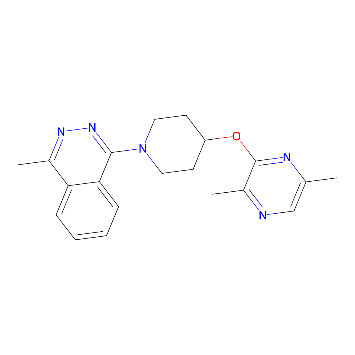 1-{4-[(3,6-Dimethylpyrazin-2-yl)oxy]piperidin-1-yl}-4-methylphthalazine molecular structure, CAS 2742061-30-7