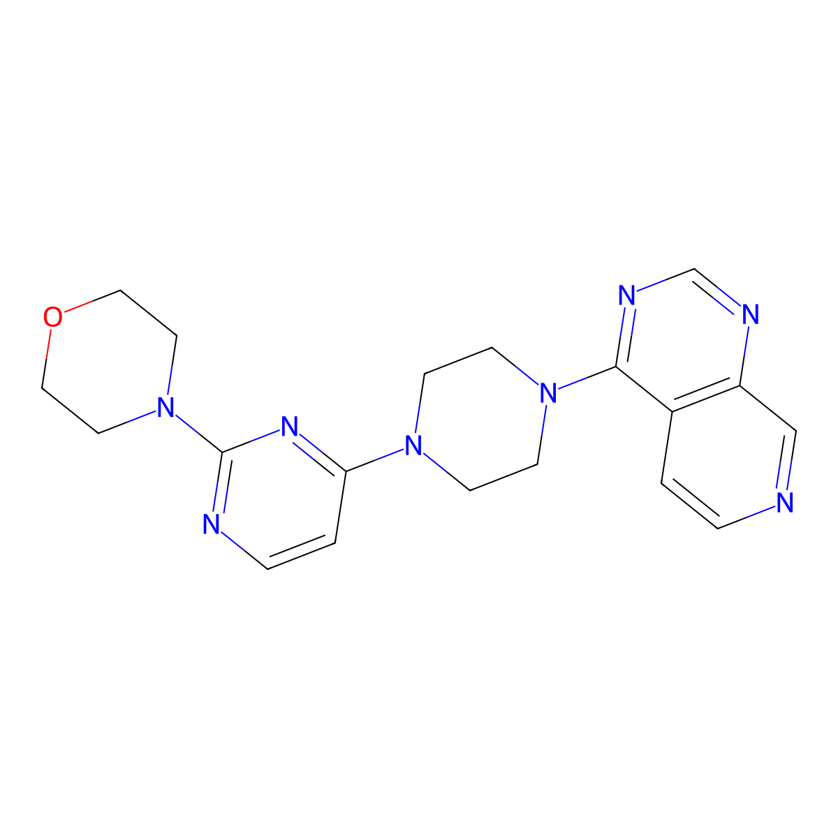 4-[4-(4-{Pyrido[3,4-d]pyrimidin-4-yl}piperazin-1-yl)pyrimidin-2-yl]morpholine molecular structure, CAS 2742061-39-6