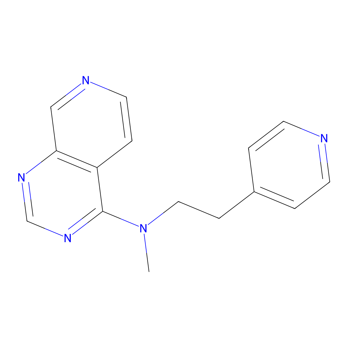 N-methyl-N-[2-(pyridin-4-yl)ethyl]pyrido[3,4-d]pyrimidin-4-amine molecular structure, CAS 2742061-50-1