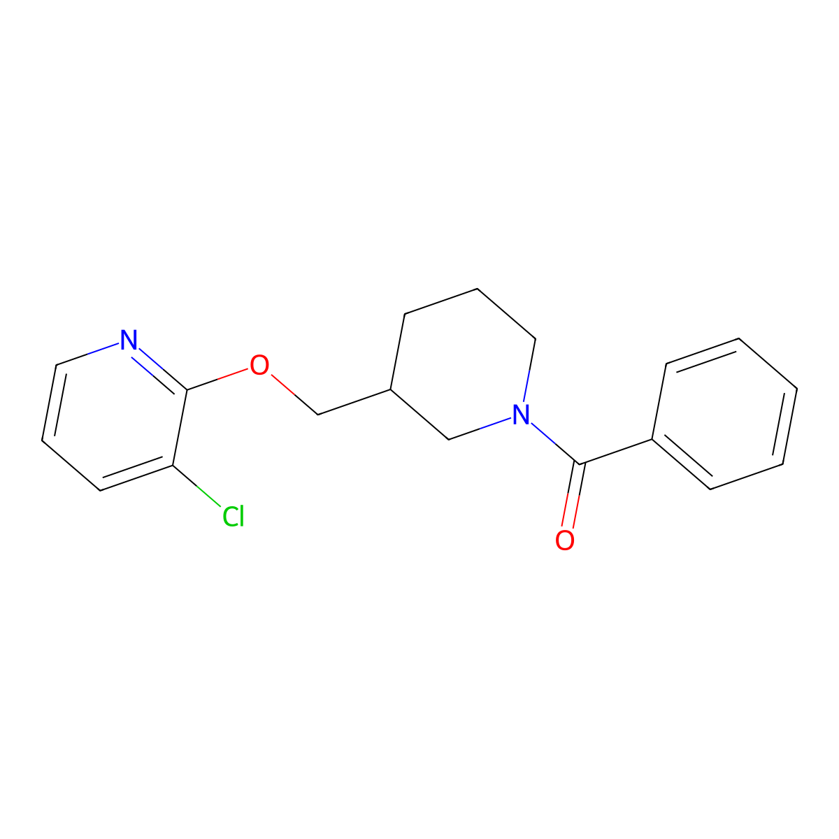 2-[(1-Benzoylpiperidin-3-yl)methoxy]-3-chloropyridine molecular structure, CAS 2742062-06-0