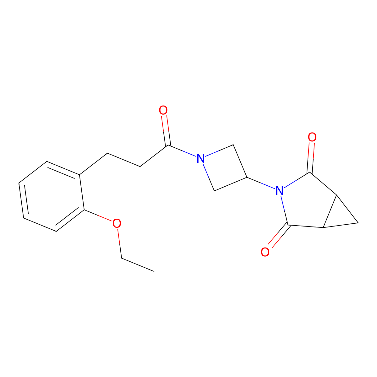 3-(1-(3-(2-Ethoxyphenyl)propanoyl)azetidin-3-yl)-3-azabicyclo[3.1.0]hexane-2,4-dione molecular structure, CAS 2742062-22-0
