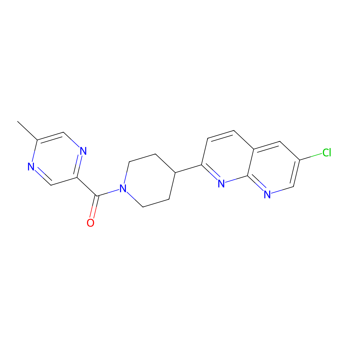 6-Chloro-2-[1-(5-methylpyrazine-2-carbonyl)piperidin-4-yl]-1,8-naphthyridine molecular structure, CAS 2742062-41-3
